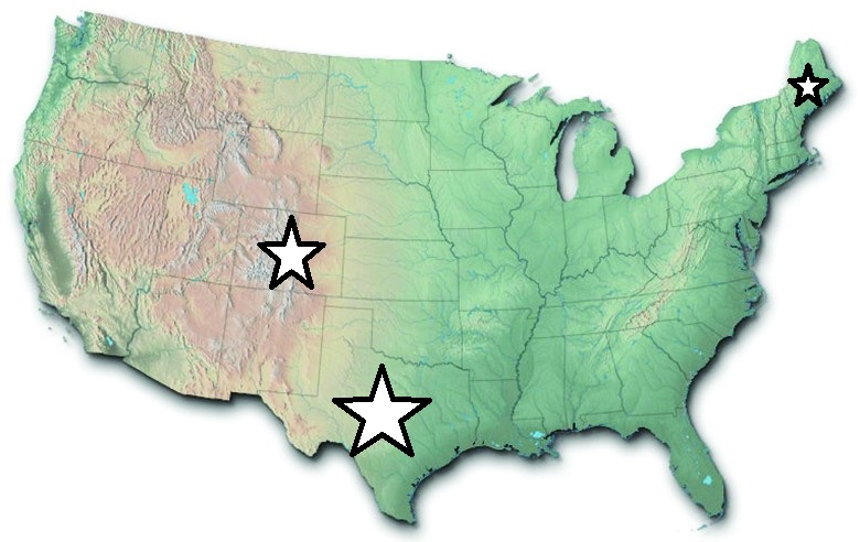 Map of the continental US